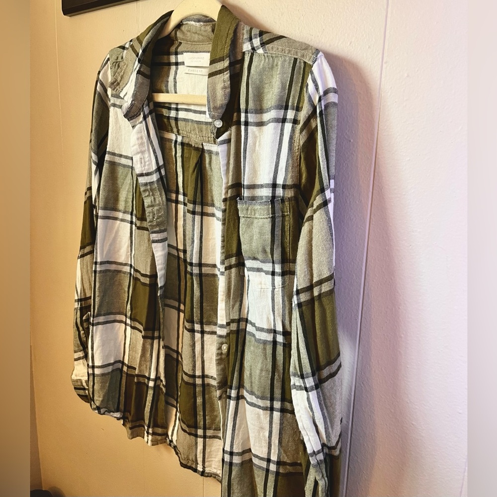 Green & White Flannel